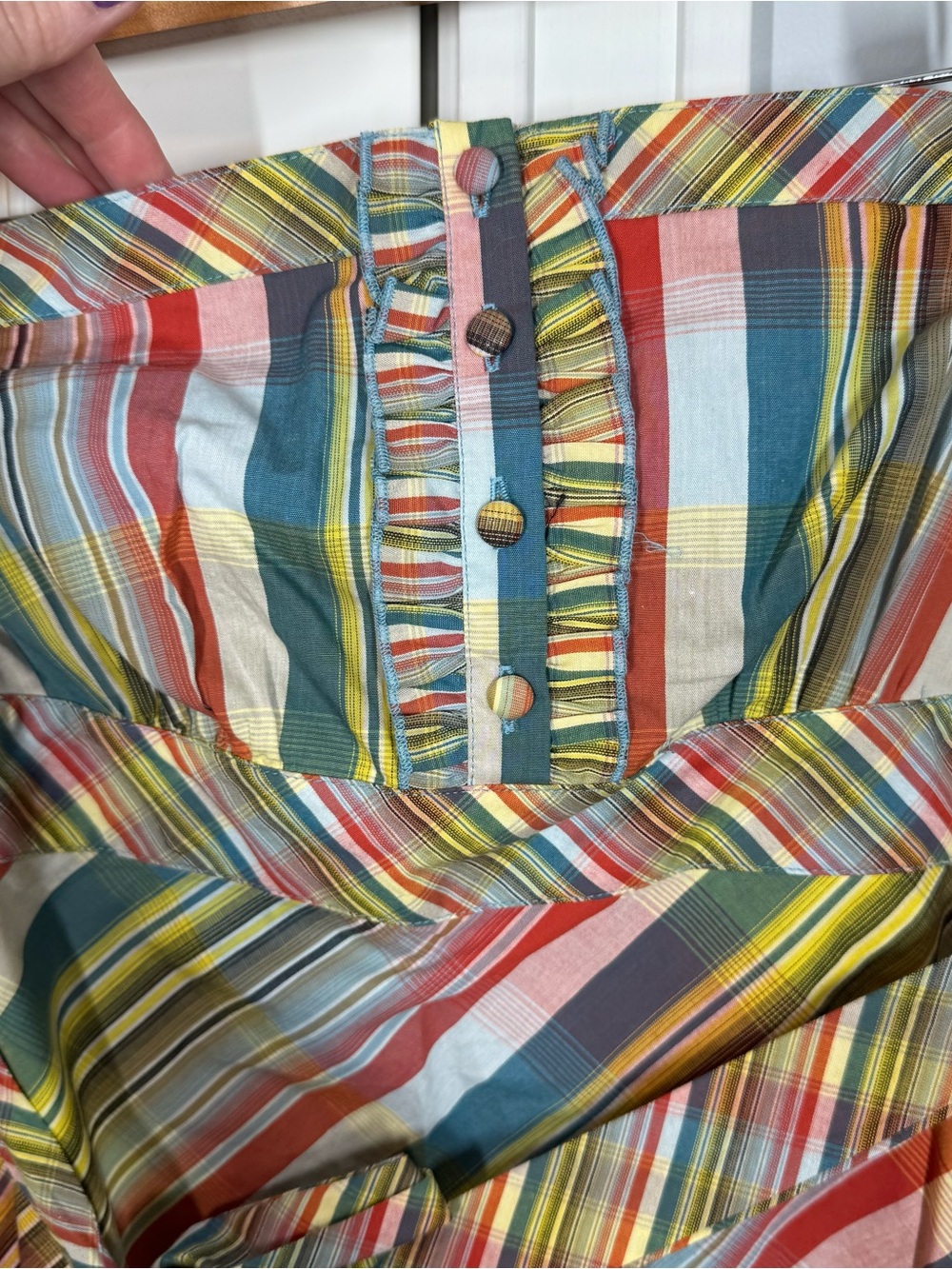 Y2K Baddie Ali & Kris multicolor plaid strapless tube top size medium bratz - Picture 2 of 8